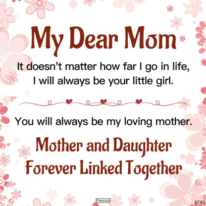For Mother/Daughter - Forever Linked Together Heart to Heart Bracelet