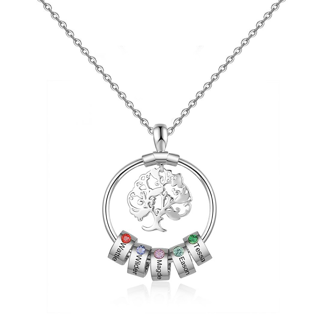 For Mother - The Sacred Bond That Nourishes The Hearts Of Children Every Day Birthstones Name Custom Necklace