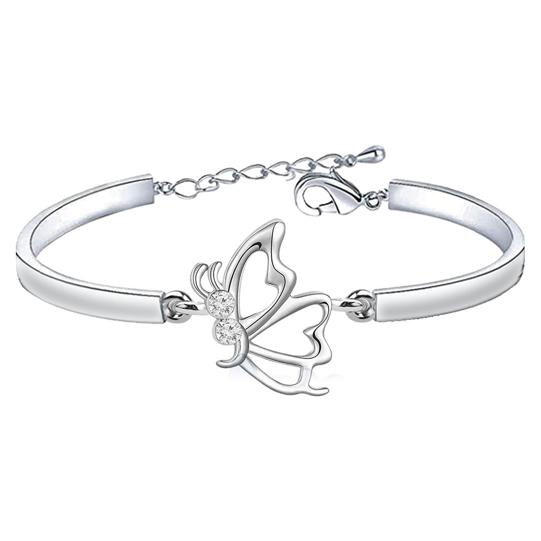 Your Story Isn't Over Yet Semicolon Butterfly Bracelet