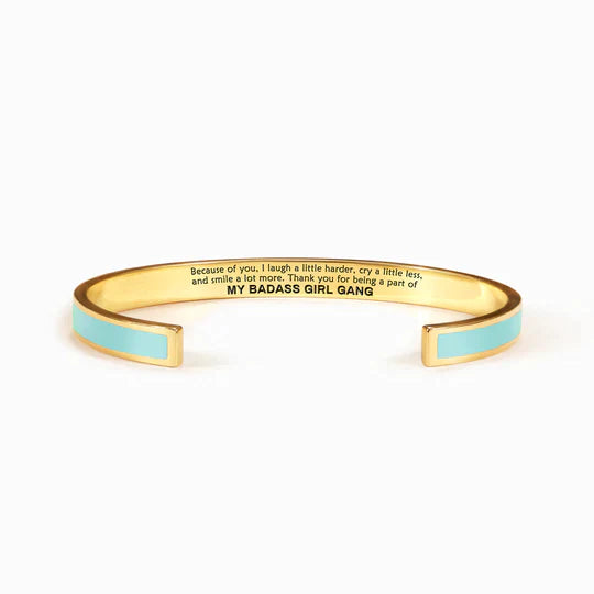 For Friend- Thank You for Being A Part of  MY Badass Girl Gang Cyan Bracelet-37bracelet