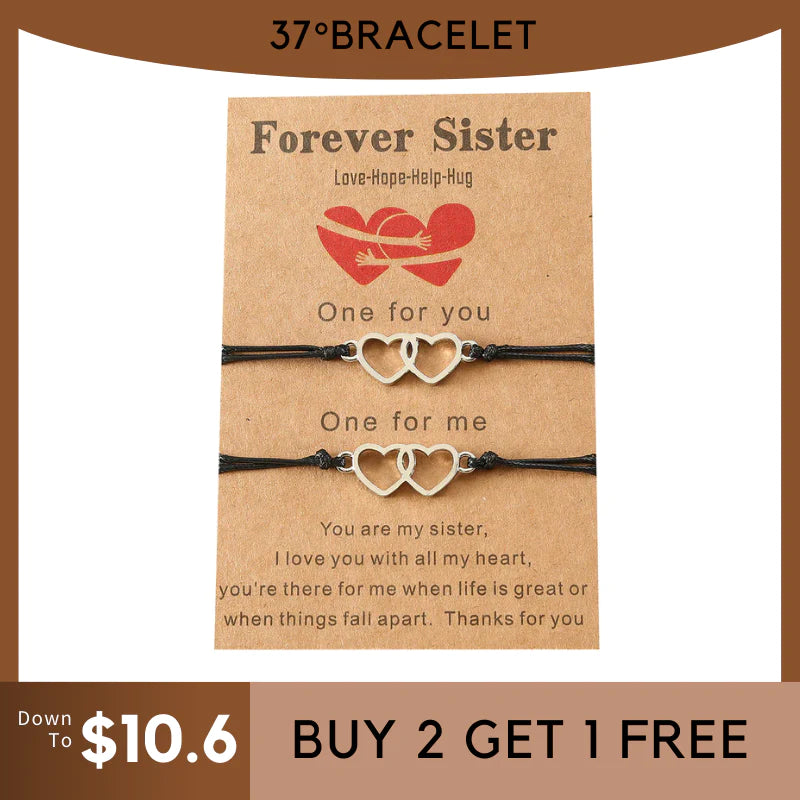 Double Heart Bracelet for Sister-37bracelet