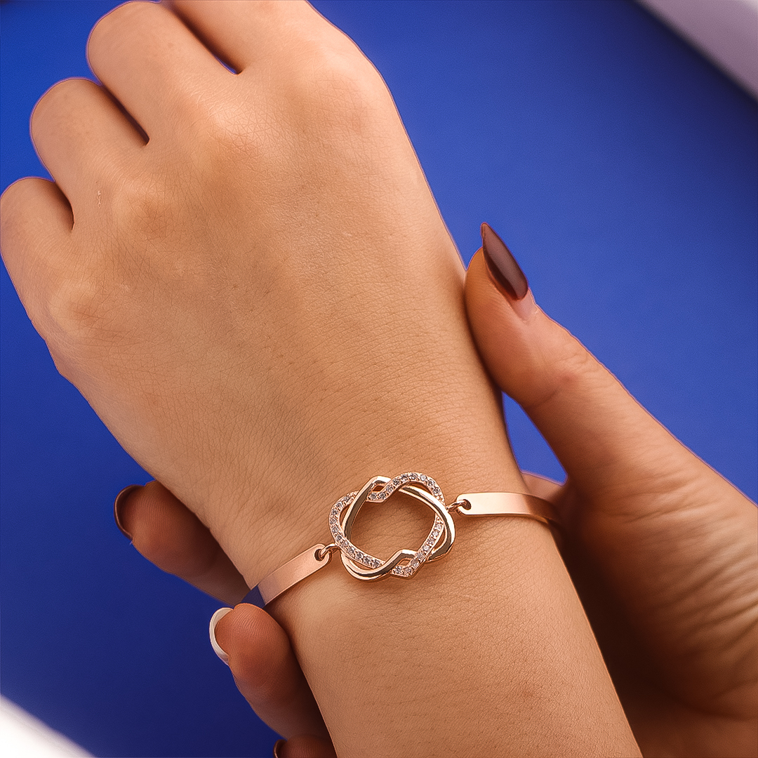 For Mother - Mother And Daughter Never Truly Apart Heart Knot Bracelet