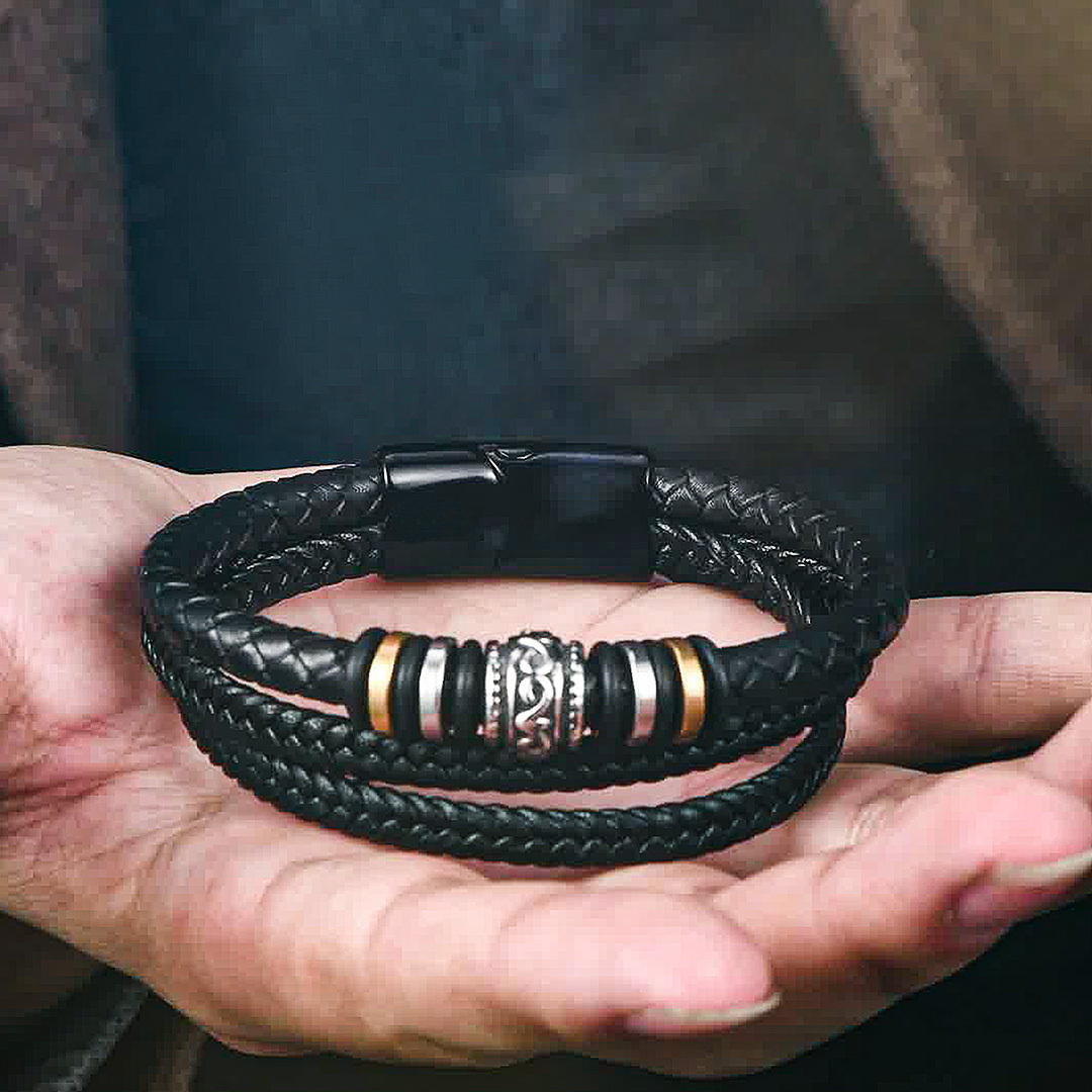 For Love - I Love You Forever and Always Vintage Bead Braided Bracelet