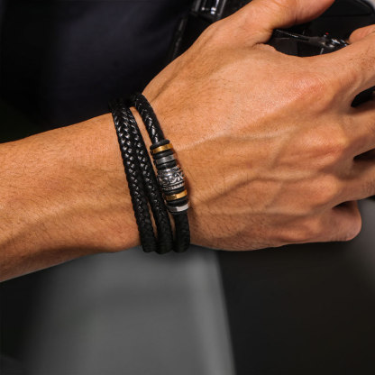 For Love - I Love You Forever and Always Vintage Bead Braided Bracelet