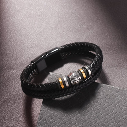 For Love - I Love You Forever and Always Vintage Bead Braided Bracelet