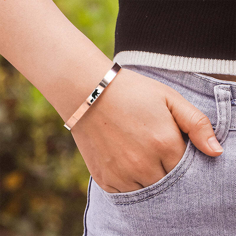 For Mom - The love between mama bear and baby bear is forever Cuff Bracelet