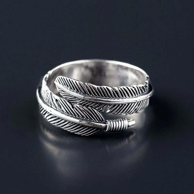 Memorial - I'm Not A Widow Feather Adjustable Ring
