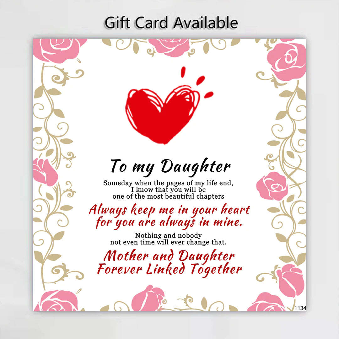 For Daughter - Mother and Daughter Forever Linked Together Circle Bracelet-37bracelet
