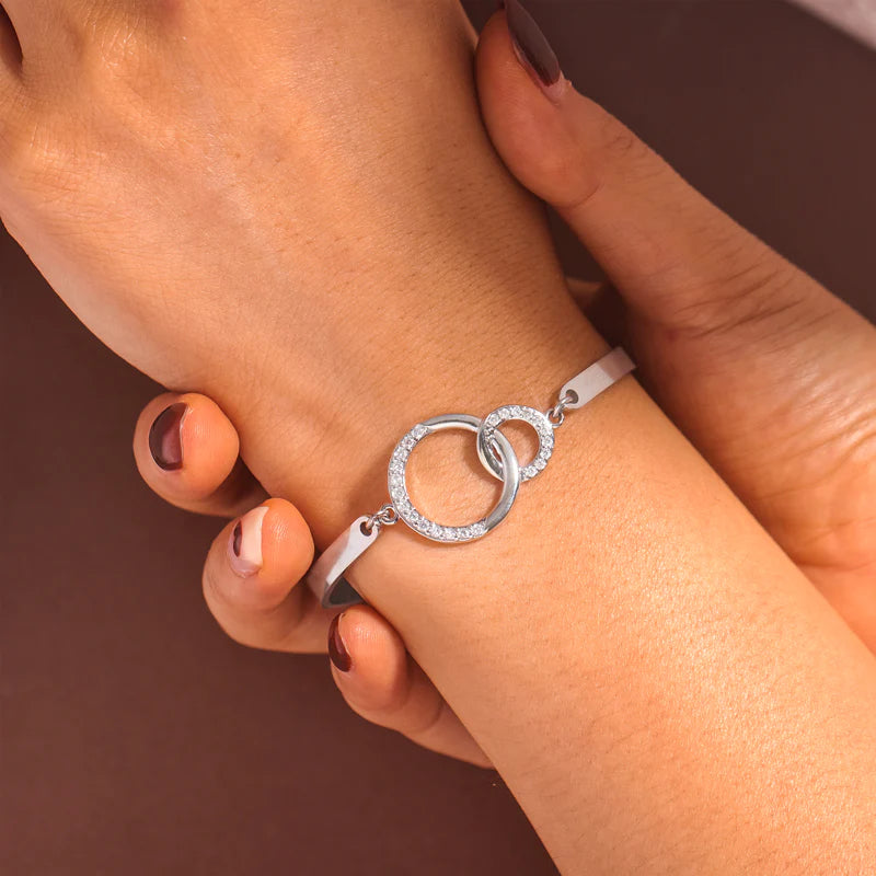 For Daughter - Mother & Daughter Unbreakable Connections Are Forged With Love Circle Bracelet-37bracelet