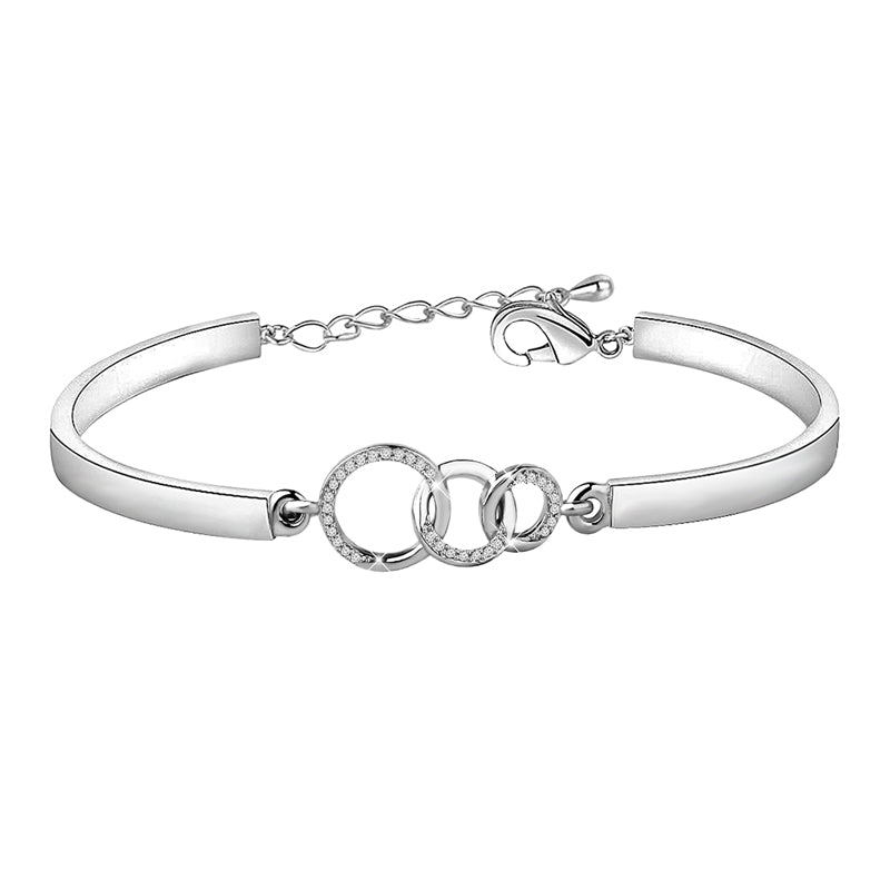 For Three Generations - The Love Between Grandmother, Mother And Daughter Is Forever Three Circle Bracelet