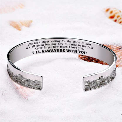For Granddaughter - I'll Always Be There For You Wave Cuff Bracelet-37bracelet