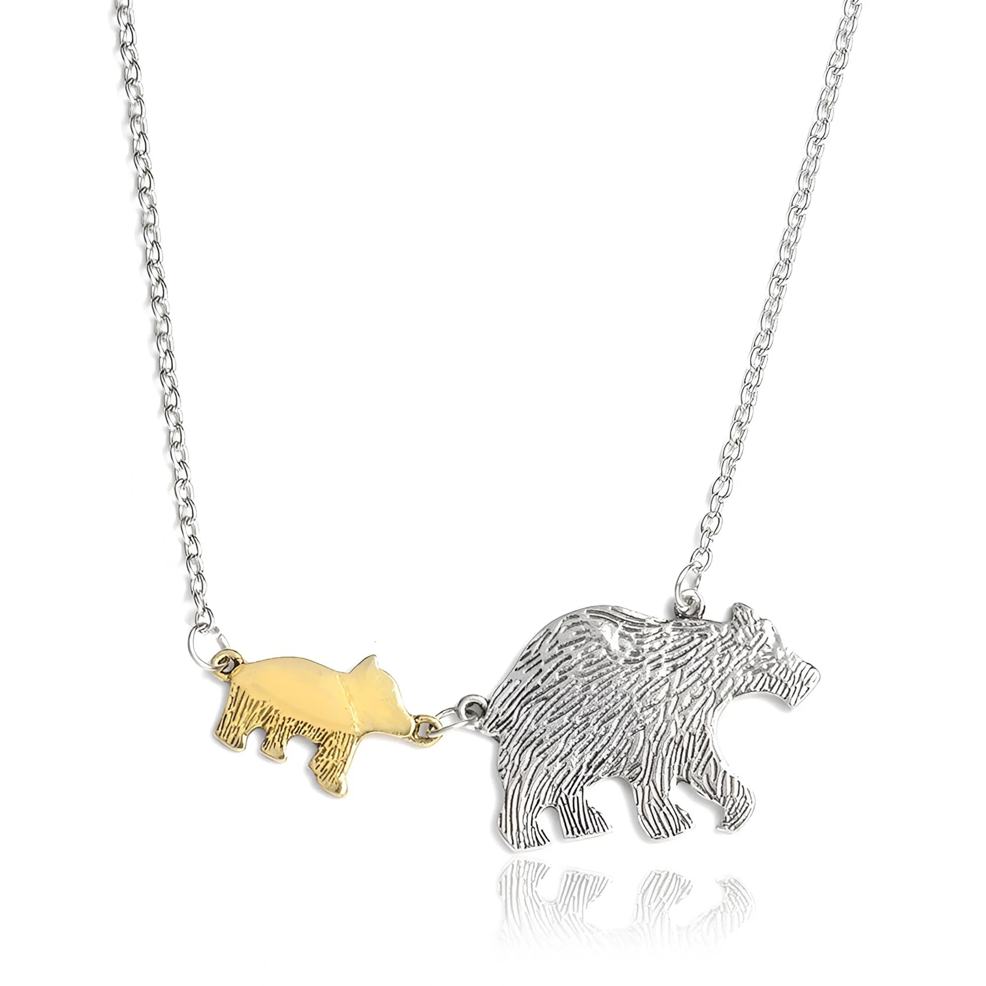 Mama Bear And Baby Bear Necklace