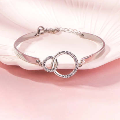 For Friend - NOT SISTERS BY BLOOD BUT SISTERS BY HEART Circle Bracelet-37bracelet