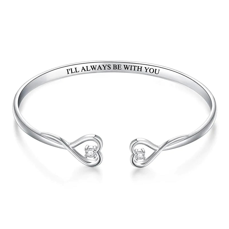 For Granddaughter - I'll Always Be With You Heart Style Bracelet-37bracelet