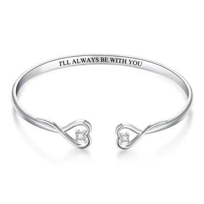 For Granddaughter - I'll Always Be With You Heart Style Bracelet-37bracelet