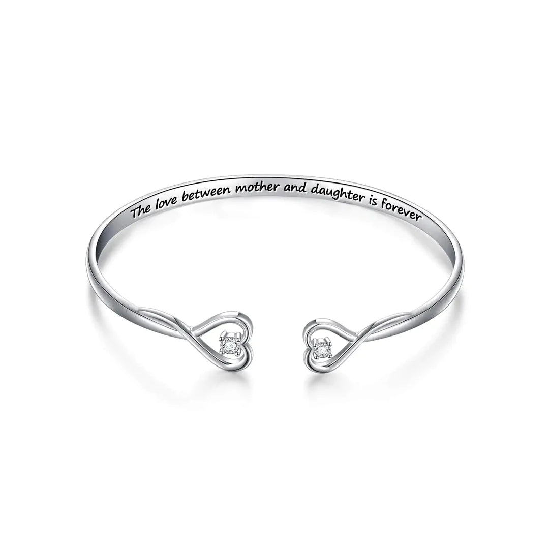 The Love Between Mother And Daughter Is Forever Heart Bracelet-37bracelet
