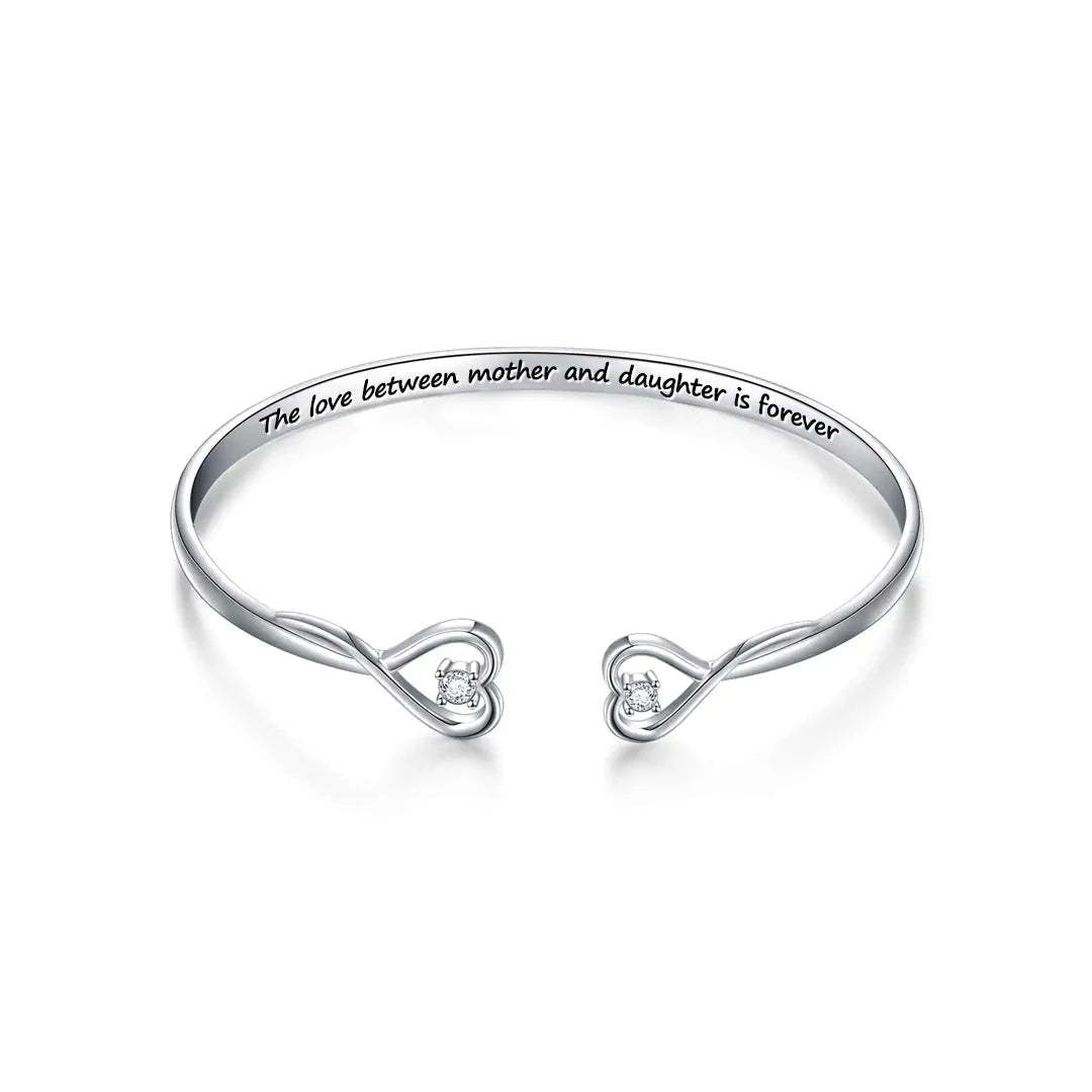 The Love Between Mother And Daughter Is Forever Heart Bracelet-37bracelet