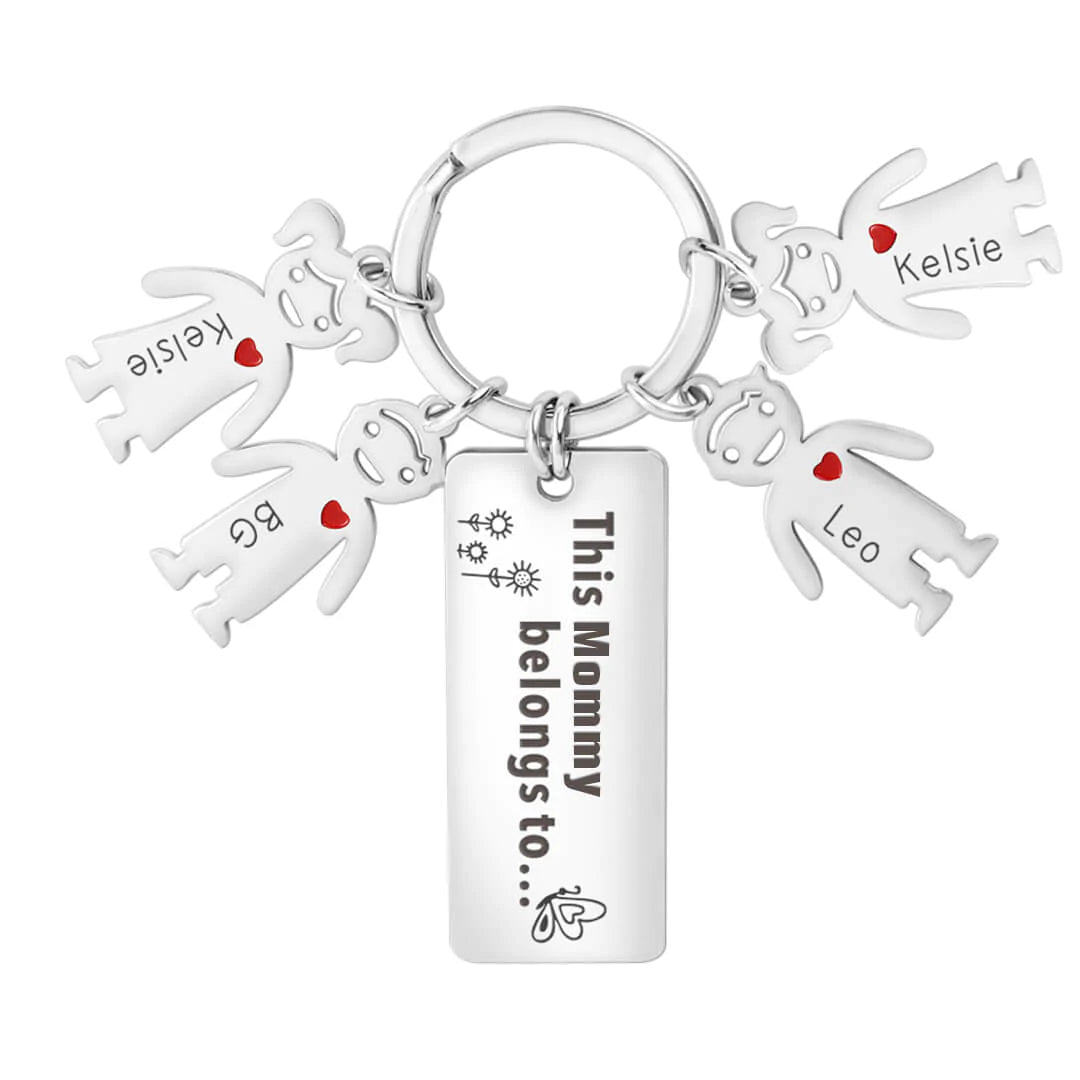 For Mother - This Mommy Belongs To... Customizable Keychains
