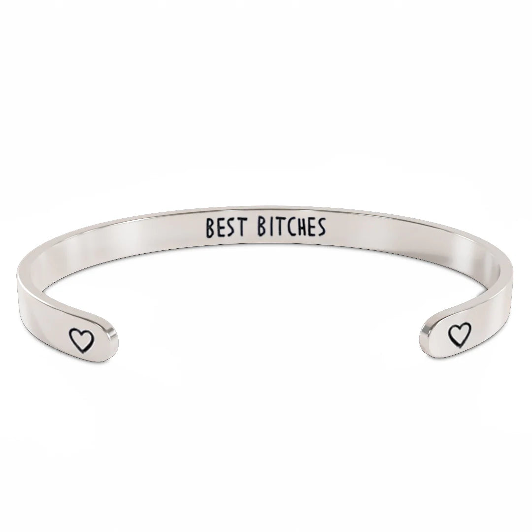 For Friends  - Best Bitches Cuff Bracelet-37bracelet
