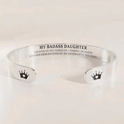 For Daughter - Remember Whose Daughter You Are  And Straighten Your Crown Cuff Bracelet-37bracelet