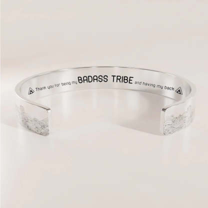 For Friends - Thank You For Being My Badass Tribe Wave Cuff Bracelet-37bracelet
