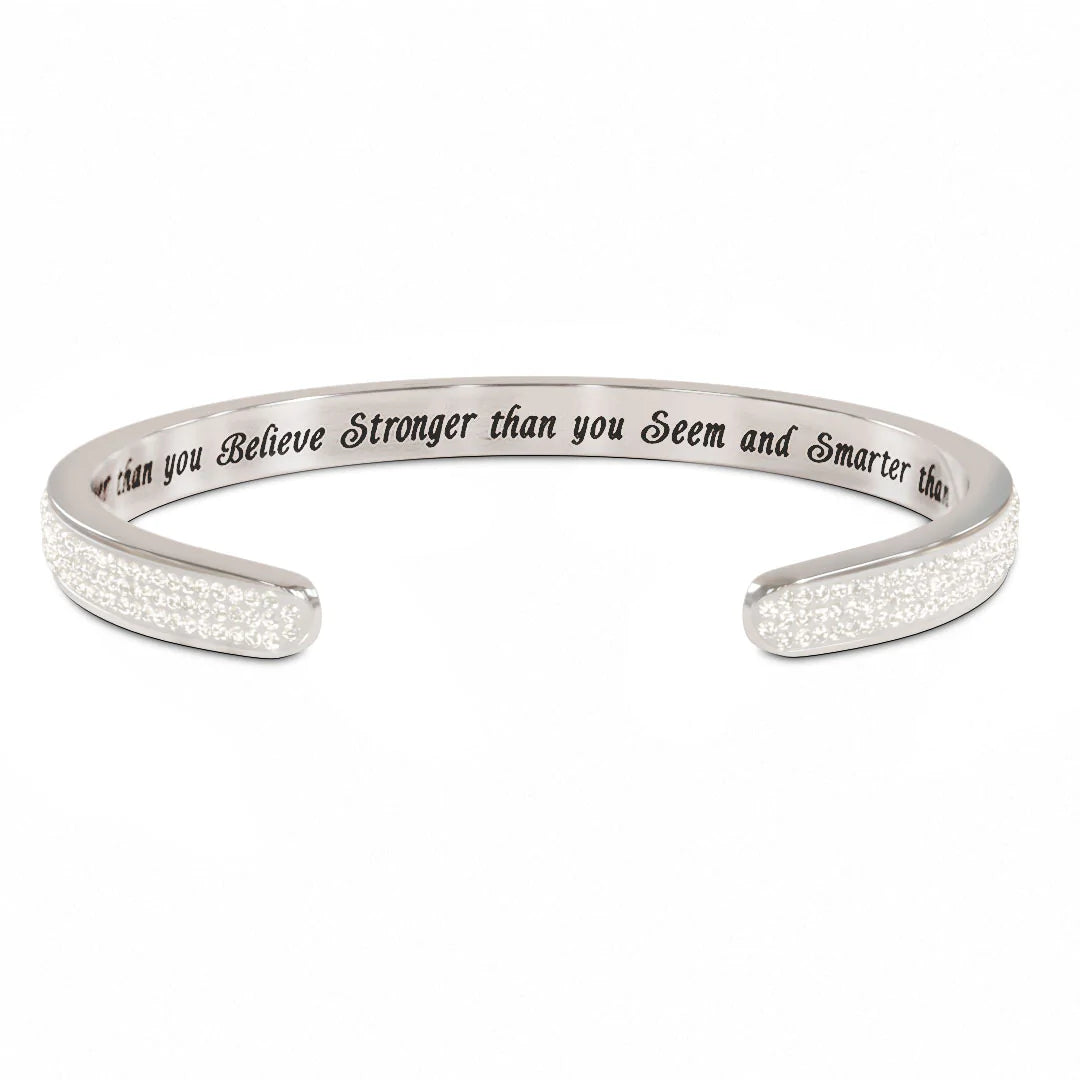 For Daughter - You Are Braver Thank  You Believe ... Diamond Bracelet-37bracelet
