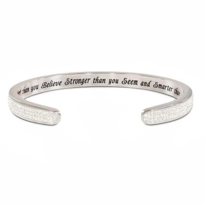 For Daughter - You Are Braver Thank  You Believe ... Diamond Bracelet-37bracelet
