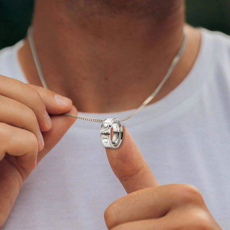Love You Dad/Mom Ring Necklace-37bracelet