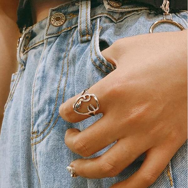 Face Design Ring-37bracelet