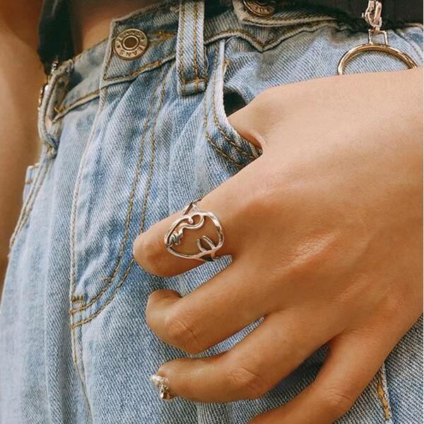 Face Design Ring-37bracelet