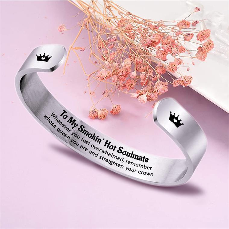 For Love - Whenever You Feel Overwhelmed...Crown Cuff Bracelet-37bracelet