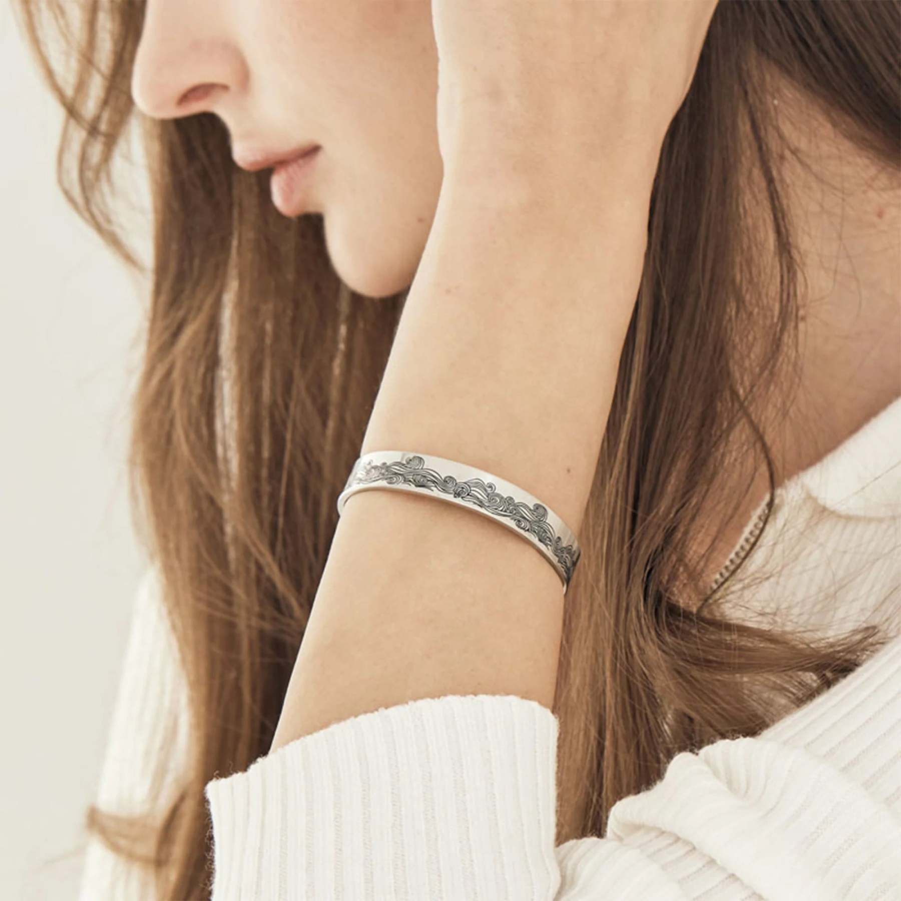 For Daughter - This Old Lion Will Be There Every Step Of The Way Wave Bracelet-37bracelet