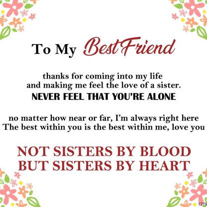 For Friend - Not Sisters By Blood But Sisters By Heart Diamond Knot Bracelet