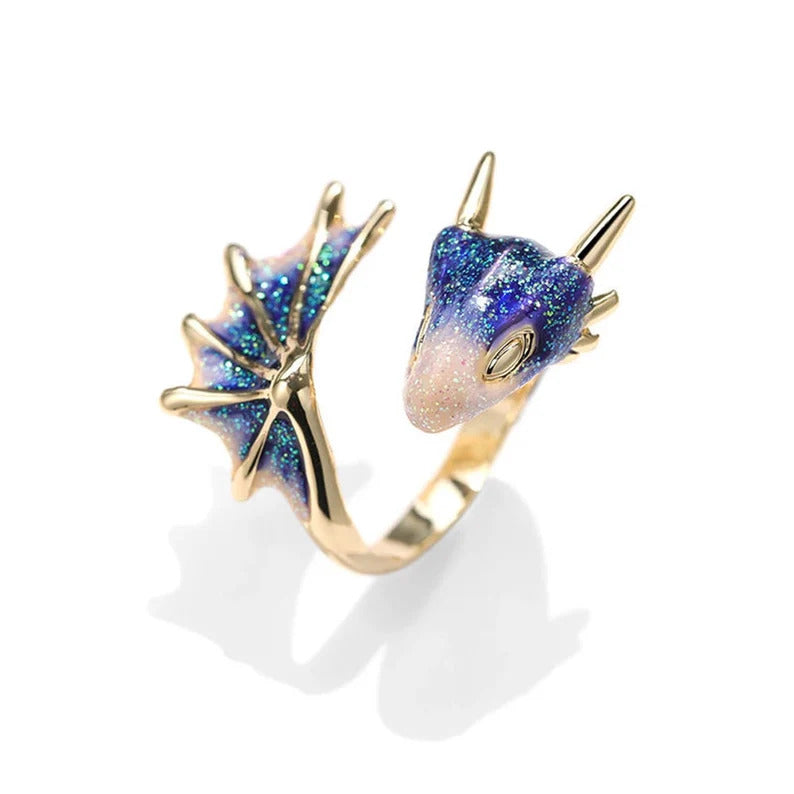 For Anyone - BE BOLD, BE STRONG, BE CONFIDENT LIKE A DRAGON Starry Sky Dragon Ring