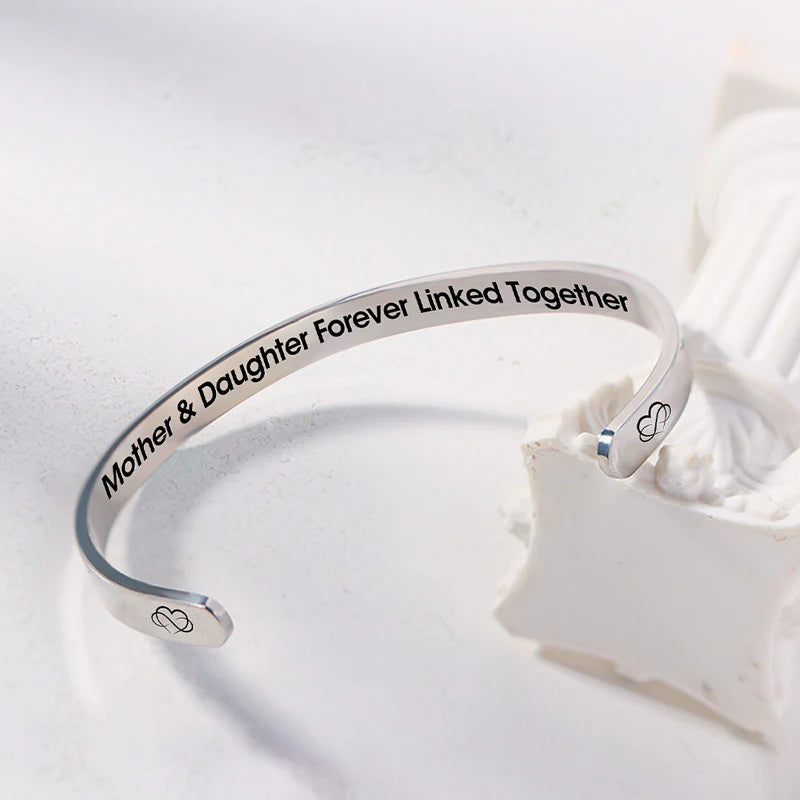 Mother & Daughter Forever Linked Together Heart To Heart Bracelet-37bracelet