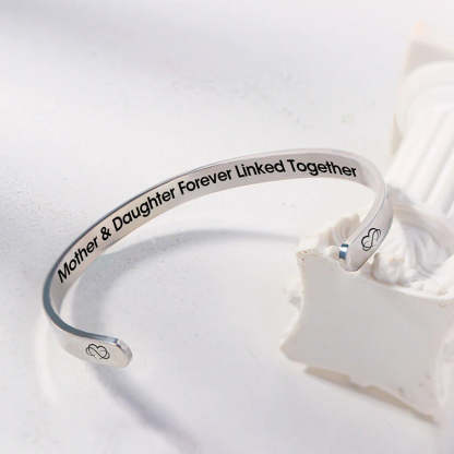 Mother & Daughter Forever Linked Together Heart To Heart Bracelet-37bracelet