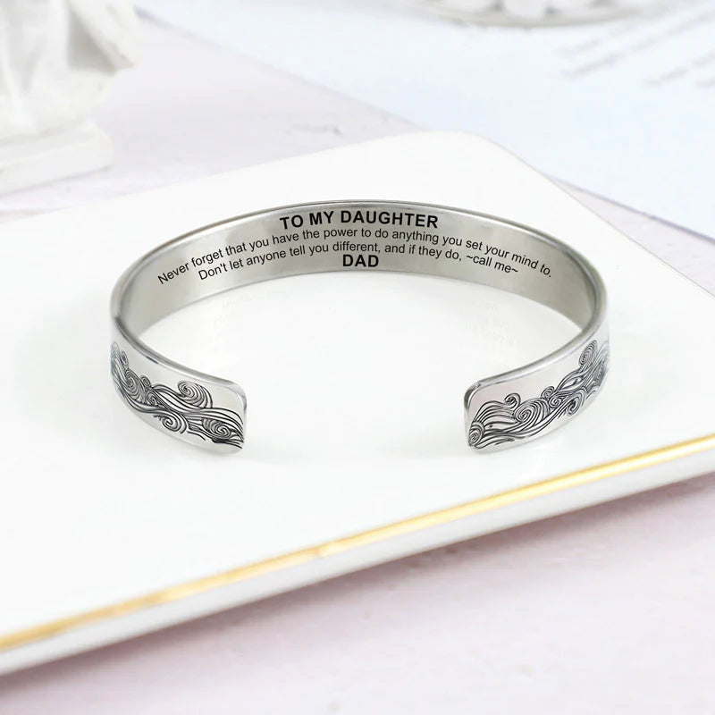 For Daughter - Never Forget That You Have The Power To Do Anything Bracelet-37bracelet