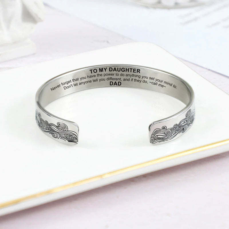 For Daughter - Never Forget That You Have The Power To Do Anything Bracelet-37bracelet