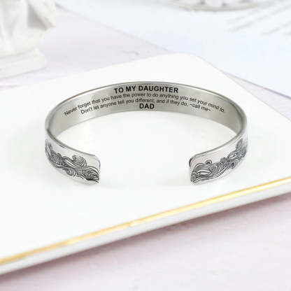 For Daughter - Never Forget That You Have The Power To Do Anything Bracelet-37bracelet