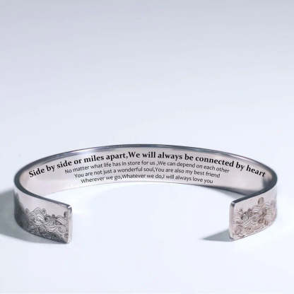 For Sister - We Will Always Be Connected By Heart Bracelet