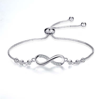 For Friend - A True Friendship Is A Journey Without An End Infinity Tennis Bracelet-37bracelet