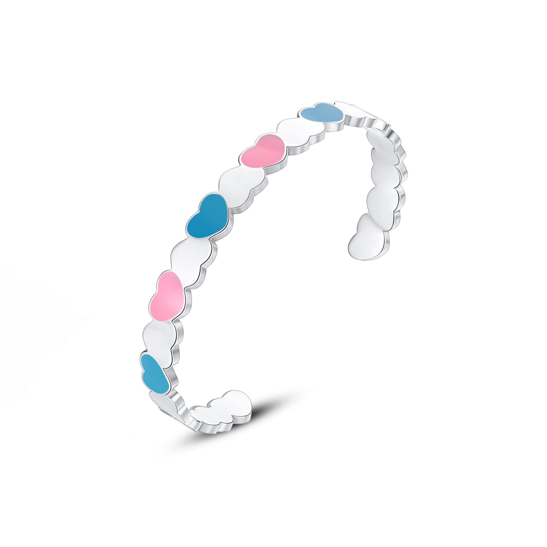 For Daughter - It's Filled With Love, Best Wishes, And Hugs Tricolor Heart Bracelet-37bracelet