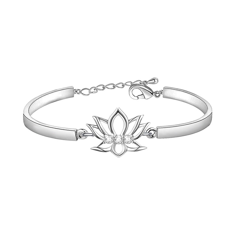 For Anyone - Breathe in  Breathe out Move on Lotus Bracelet