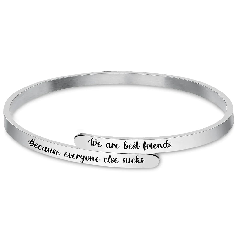 For Friend - We are best friends Because everyone else sucks Staggered Bracelet-37bracelet