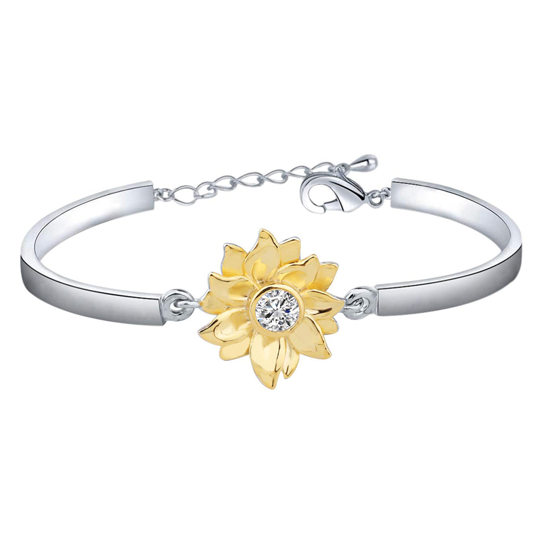 For Daughter - I Will Always Be By Your Side Sunflower Bracelet-37bracelet