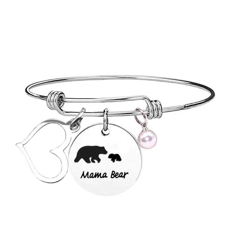 For Mom - Mama Bear Bangle Bracelet