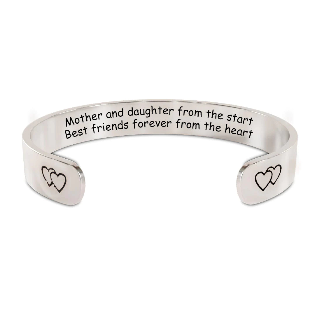 For Mom - Mother And Daughter From The Start Double Heart Bracelet-37bracelet