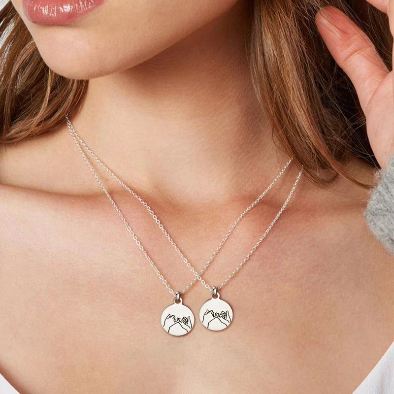 For Friend - I Love You Always And Forever Pendant Necklace-37bracelet