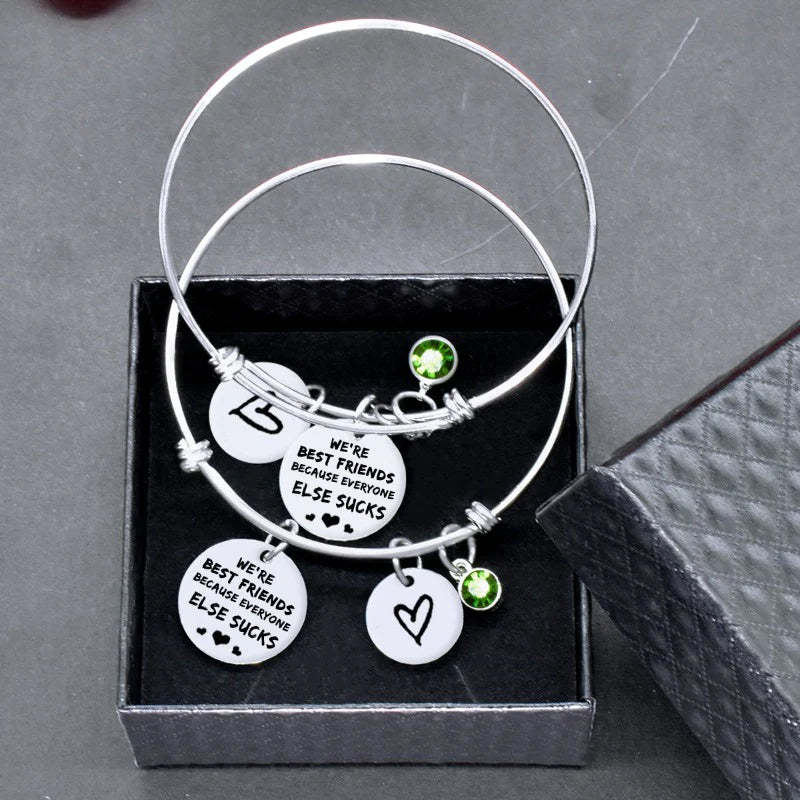 For Friends - We Are Best Friends Because Everyone Else Sucks Bangle-37bracelet
