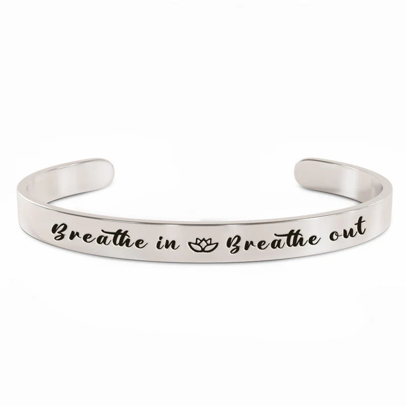 Breathe In Breathe Out Lotus Bracelet